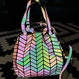 Holographic Covertible Bucket Bag